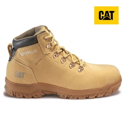 Caterpillar Mae Steel Toe S3 HRO WR SRA Werkschoenen Dames LichtBruin (SQXF.NL)